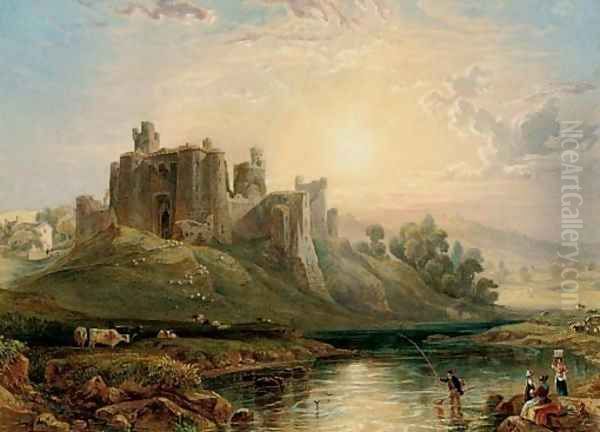 Kidwelly Castle, Carmarthenshire Oil Painting by William Andrews Nesfield