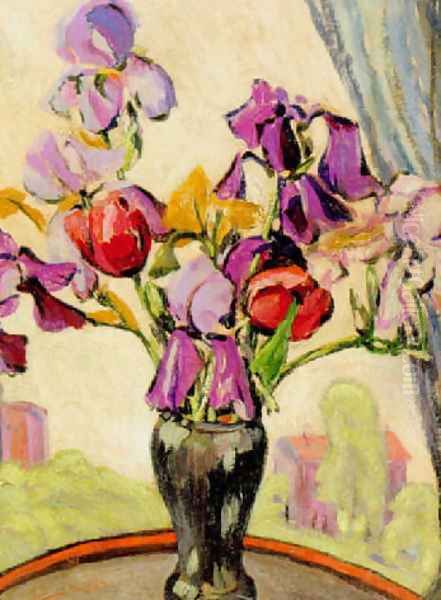 Aiken iris Oil Painting by Minnie Harms Neebe