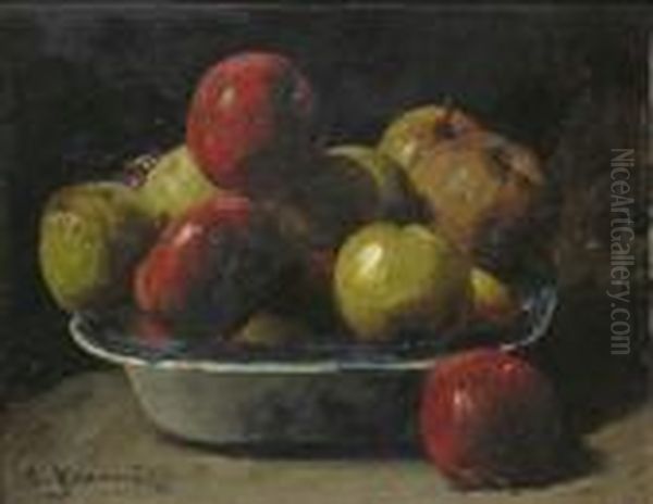 Obststilleben Oil Painting by Georges Jeannin