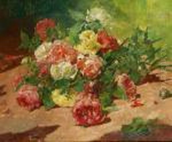 Jete De Roses Oil Painting by Georges Jeannin