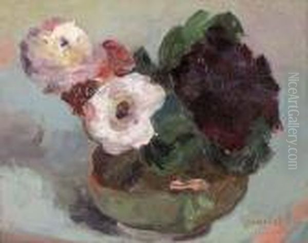 Les Anemones Oil Painting by Georges Jeannin