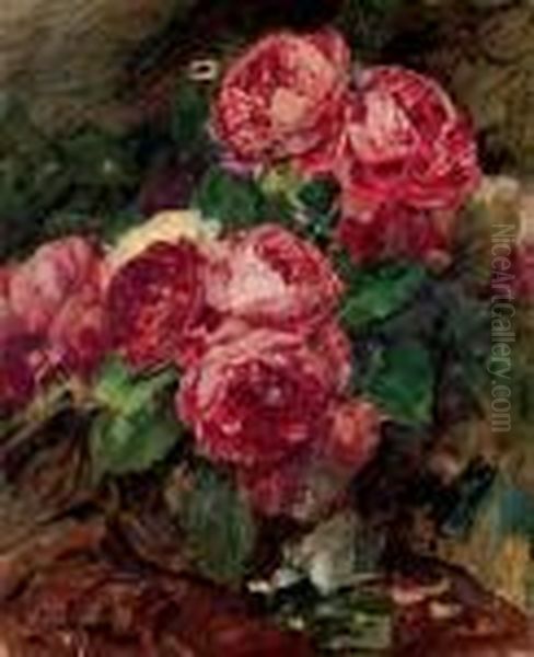 Roses Oil Painting by Georges Jeannin