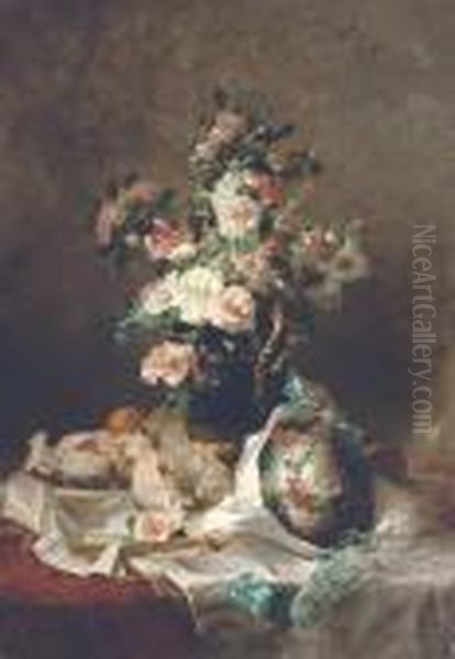 Les Deux Bouquets Oil Painting by Georges Jeannin