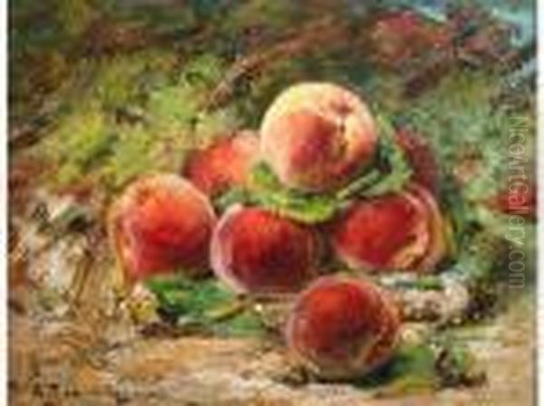 Nature Morte Aux Peches Oil Painting by Georges Jeannin