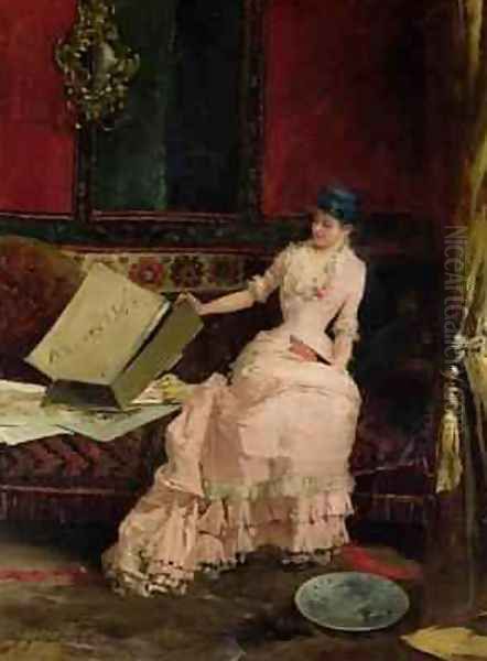 The Elegant Connoisseur 1883 Oil Painting by Gabriel Nicolet