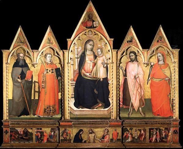 The Virgin Enthroned with Saints 1404 Oil Painting by Lorenzo di Niccolo