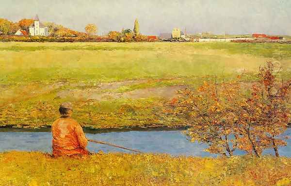 Fishing on a Summer Day Oil Painting by Francis Nys