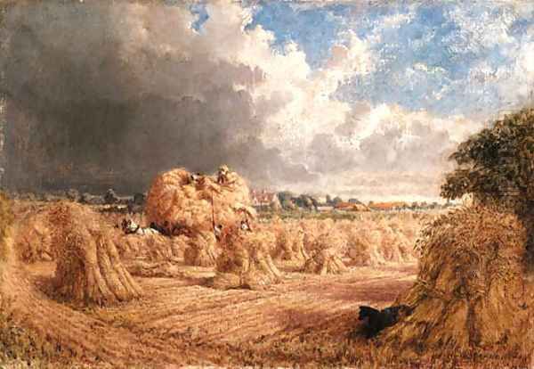 Harvesting Oil Painting by Robert Nightingale