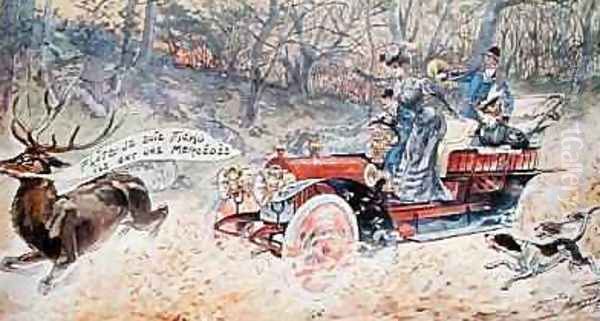 Blast Im Done For They Have a Mercedes 1906 Oil Painting by Maurice Louis Henri Neumont