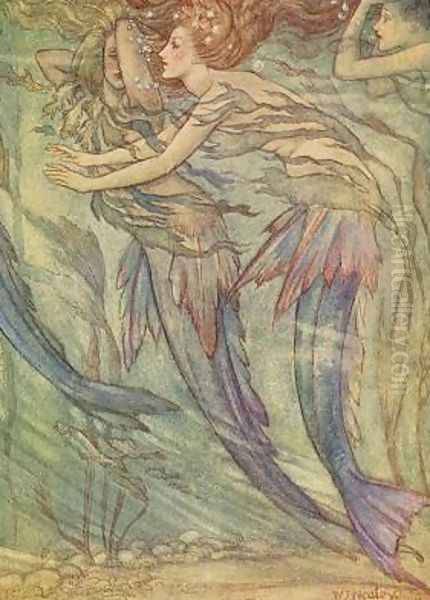 The Nereids Oil Painting by William James Neatby