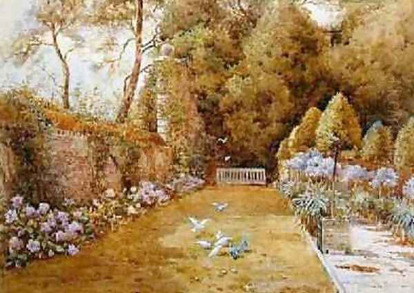 The Court Garden Hinton Oil Painting by T. Noelsmith