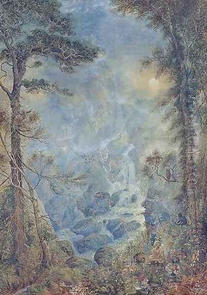 The Fairy Falls Oil Painting by Hume Nisbet