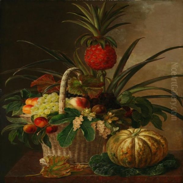 Still Life Oil Painting by I.L. Jensen