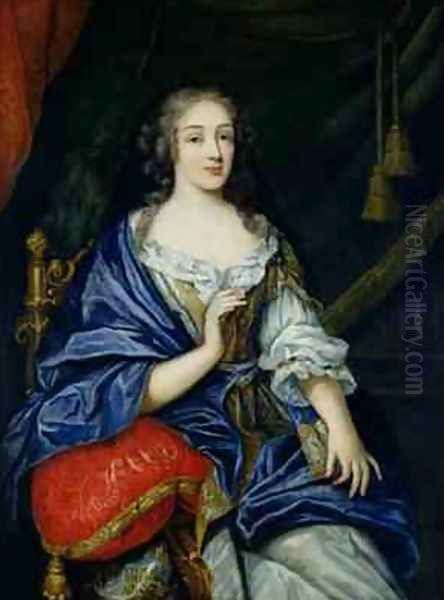 Portrait of Francoise-Louise de la Baume le Blanc 1644-1710 Duchesse de Vaujour Oil Painting by Jean Nocret I