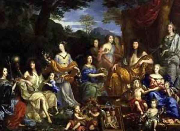 The Family of Louis XIV 1638-1715 1670 Oil Painting by Jean Nocret I