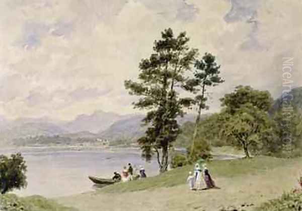 Windermere from Low Wood Oil Painting by Frederick Nash