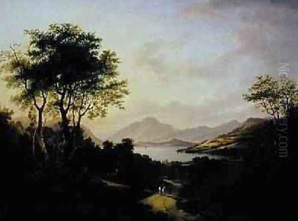 Extensive View of Loch Lomonc Near Dumbarton Oil Painting by Jane Nasmyth