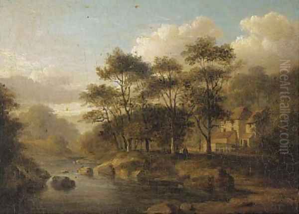 Mill at Woodhall Oil Painting by Jane Nasmyth