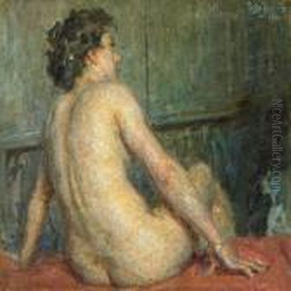 Nude Oil Painting by Viggo Johansen