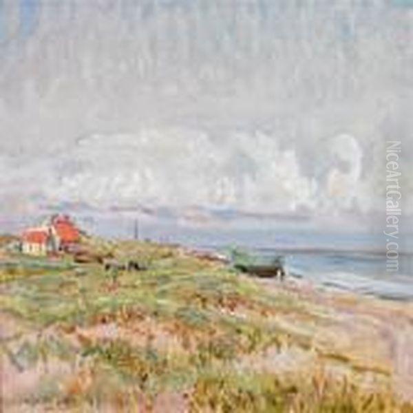 Scenery From Skagen Oil Painting by Viggo Johansen