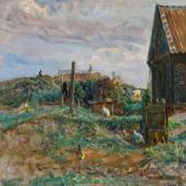 Skagen Osterby Oil Painting by Viggo Johansen