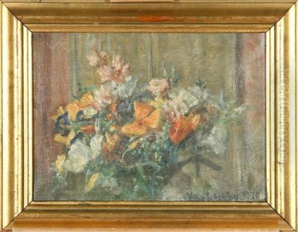 Still Life With Flowers Oil Painting by Viggo Johansen