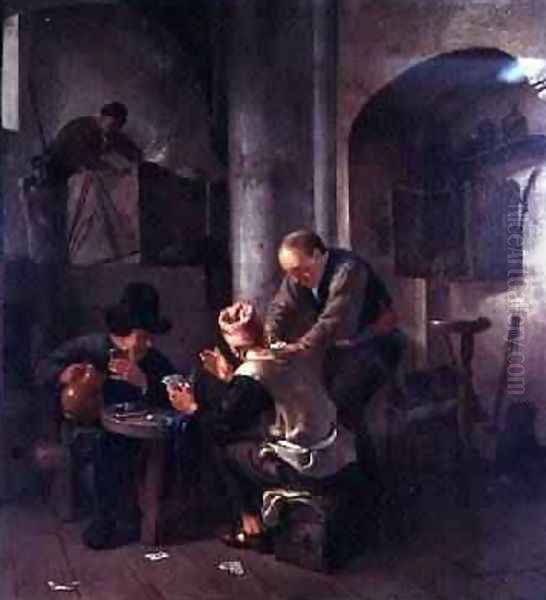 An Interior Oil Painting by Johannes Natus