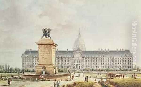 View of the Hotel des Invalides Oil Painting by Victor Jean Nicolle