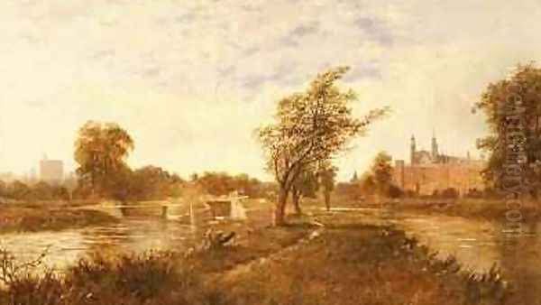 Eton from the Thames Oil Painting by Edward H. Niemann