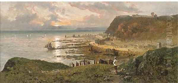 A view of Hastings, East Sussex Oil Painting by Edward H. Niemann