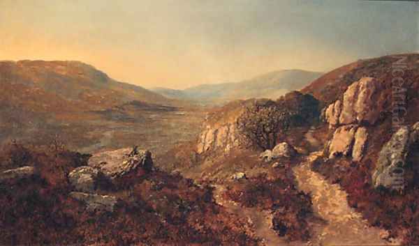 A rocky River Valley Oil Painting by Edward H. Niemann