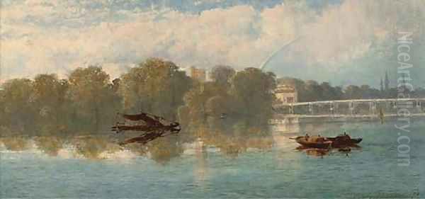 The Thames at Putney Oil Painting by Edward H. Niemann