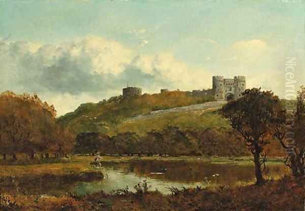 Carisbrooke Castle, Isle of Wight Oil Painting by Edward H. Niemann