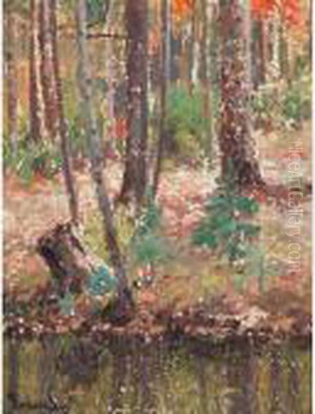 Golden Paths Oil Painting by Franz Hans Johnston