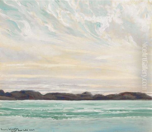 The Retreating Ice, June At Great Bear Lake Oil Painting by Franz Hans Johnston