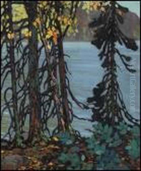 Autumn Tangle Oil Painting by Franz Hans Johnston