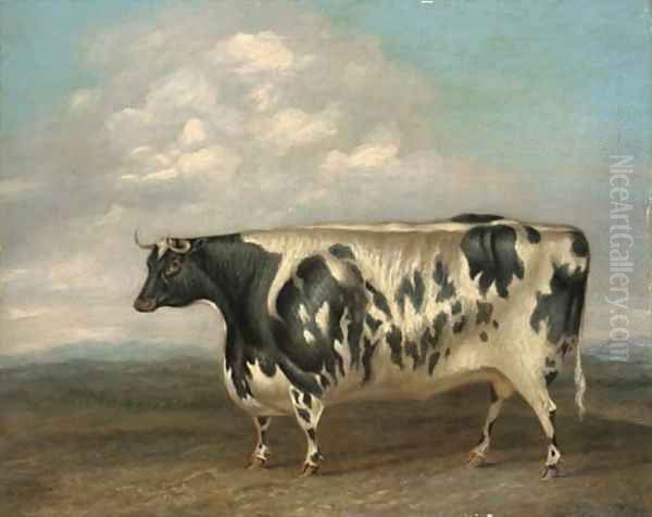 A prize bull Oil Painting by G.B. Newmarch