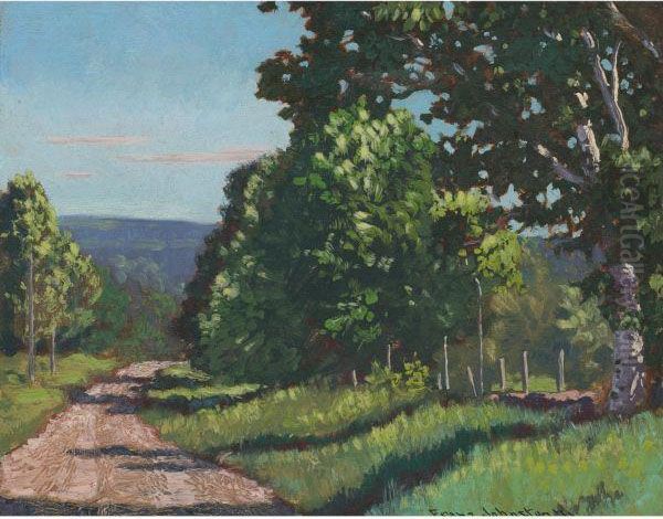 A Georgian Bay Road In June Oil Painting by Franz Hans Johnston