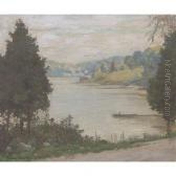 The Quiet Bay, Penetanguishene Oil Painting by Franz Hans Johnston