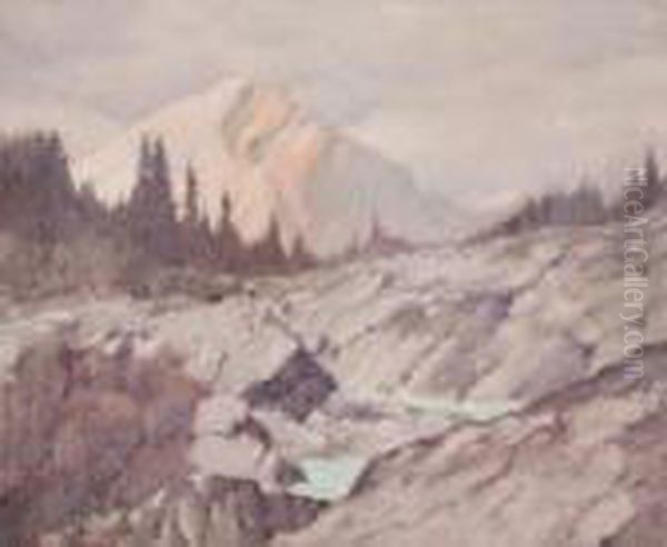 Playground Of The Gods, Jasper Park, Alberta Oil Painting by Franz Hans Johnston