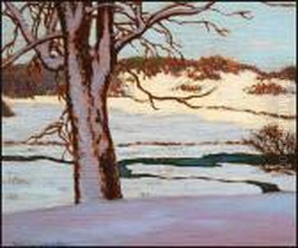 The Open Creek Oil Painting by Franz Hans Johnston