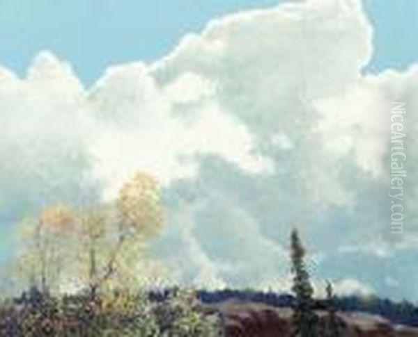 Spring Over Eldorado, Great Bearlake, N.w.t. Oil Painting by Franz Hans Johnston