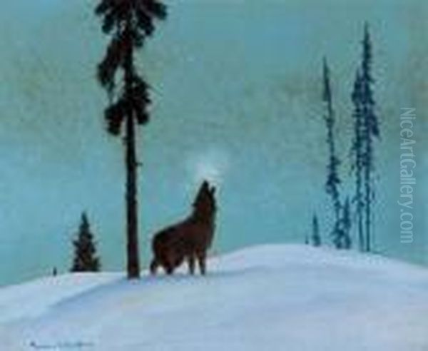 The Call Of The Wild Oil Painting by Franz Hans Johnston