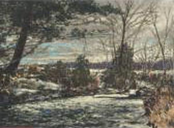 March Wood Oil Painting by Franz Hans Johnston