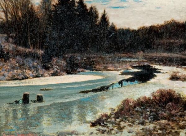 Spring In The Lowlands Oil Painting by Franz Hans Johnston