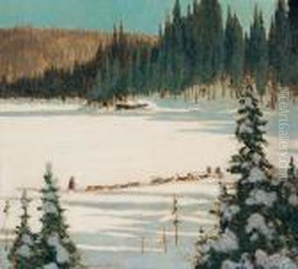 Northern Trails Oil Painting by Franz Hans Johnston