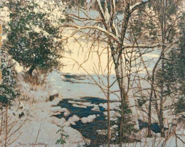 Silver Silence Oil Painting by Franz Hans Johnston