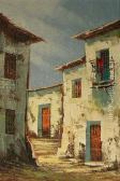 Calle De Pueblo Oil Painting by Antonio Joli