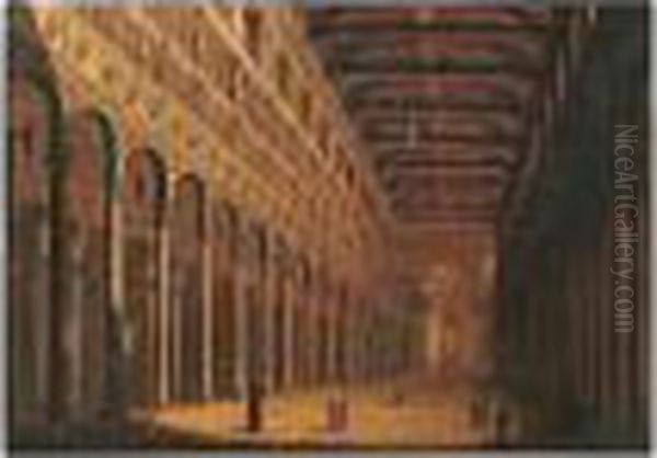 The Interior Of San Giovanni In Laterano, Rome Oil Painting by Antonio Joli