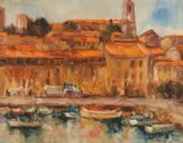 Port Mediteranneen Oil Painting by Lucien Hector Jonas